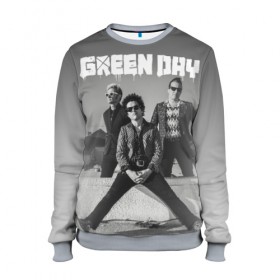 Женский свитшот 3D с принтом Green Day в Санкт-Петербурге, 100% полиэстер с мягким внутренним слоем | круглый вырез горловины, мягкая резинка на манжетах и поясе, свободная посадка по фигуре | green day | greenday | punk | rock | грин дэй | группы | музыка | панк | рок