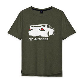 Мужская футболка хлопок Oversize с принтом Toyota Altezza (2) в Санкт-Петербурге, 100% хлопок | свободный крой, круглый ворот, “спинка” длиннее передней части | altezza | toyota | toyota altezza