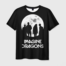 Мужская футболка 3D с принтом Imagine Dragons в Санкт-Петербурге, 100% полиэфир | прямой крой, круглый вырез горловины, длина до линии бедер | believer | evolve | imagine dragons | night visions | radioactive | rock | группы | имейджин драгонс | инди | музыка | рок