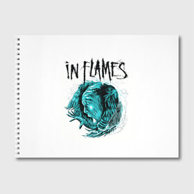 Альбом для рисования с принтом In Flames в Санкт-Петербурге, 100% бумага
 | матовая бумага, плотность 200 мг. | battles | death metal | in flames | inflames | metal | rock | группы | дэт метал | метал | музыка | рок