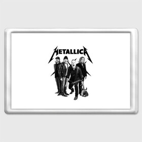 Магнит 45*70 с принтом Metallica в Санкт-Петербурге, Пластик | Размер: 78*52 мм; Размер печати: 70*45 | heavy metal | metal | metallica | группы | метал | металлика | музыка | рок | трэш метал | хєви метал