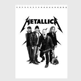 Скетчбук с принтом Metallica в Санкт-Петербурге, 100% бумага
 | 48 листов, плотность листов — 100 г/м2, плотность картонной обложки — 250 г/м2. Листы скреплены сверху удобной пружинной спиралью | heavy metal | metal | metallica | группы | метал | металлика | музыка | рок | трэш метал | хєви метал