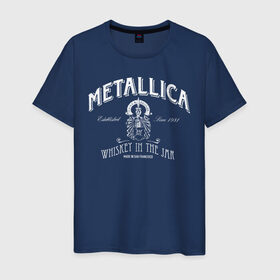 Мужская футболка хлопок с принтом Metallica в Санкт-Петербурге, 100% хлопок | прямой крой, круглый вырез горловины, длина до линии бедер, слегка спущенное плечо. | heavy metal | metal | metallica | группы | метал | металлика | музыка | рок | трэш метал | хєви метал