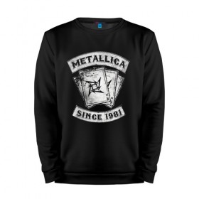 Мужской свитшот хлопок с принтом Metallica в Санкт-Петербурге, 100% хлопок |  | heavy metal | metal | metallica | группы | метал | металлика | музыка | рок | трэш метал | хєви метал