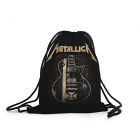 Рюкзак-мешок 3D с принтом Metallica в Санкт-Петербурге, 100% полиэстер | плотность ткани — 200 г/м2, размер — 35 х 45 см; лямки — толстые шнурки, застежка на шнуровке, без карманов и подкладки | heavy metal | metal | metallica | группы | метал | металлика | музыка | рок | трэш метал | хєви метал