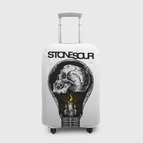 Чехол для чемодана 3D с принтом Stone Sour в Санкт-Петербурге, 86% полиэфир, 14% спандекс | двустороннее нанесение принта, прорези для ручек и колес | metal | rock | slipknot | stone sour | альтернатива | группы | кори тейлор | метал | музыка | ню метал | рок