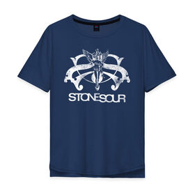 Мужская футболка хлопок Oversize с принтом Stone Sour в Санкт-Петербурге, 100% хлопок | свободный крой, круглый ворот, “спинка” длиннее передней части | Тематика изображения на принте: metal | rock | slipknot | stone sour | альтернатива | группы | кори тейлор | метал | музыка | ню метал | рок