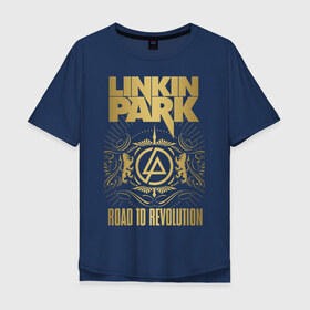 Мужская футболка хлопок Oversize с принтом Linkin Park в Санкт-Петербурге, 100% хлопок | свободный крой, круглый ворот, “спинка” длиннее передней части | chester bennington | linkin park | группы | линкин парк | метал | музыка | рок | честер беннингтон