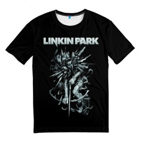 Мужская футболка 3D с принтом Linkin Park в Санкт-Петербурге, 100% полиэфир | прямой крой, круглый вырез горловины, длина до линии бедер | chester bennington | linkin park | группы | линкин парк | метал | музыка | рок | честер беннингтон
