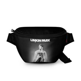 Поясная сумка 3D с принтом Linkin Park в Санкт-Петербурге, 100% полиэстер | плотная ткань, ремень с регулируемой длиной, внутри несколько карманов для мелочей, основное отделение и карман с обратной стороны сумки застегиваются на молнию | chester bennington | linkin park | группы | линкин парк | метал | музыка | рок | честер беннингтон