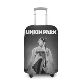 Чехол для чемодана 3D с принтом Linkin Park в Санкт-Петербурге, 86% полиэфир, 14% спандекс | двустороннее нанесение принта, прорези для ручек и колес | chester bennington | linkin park | группы | линкин парк | метал | музыка | рок | честер беннингтон