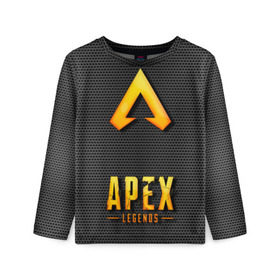 Детский лонгслив 3D с принтом APEX LEGENDS в Санкт-Петербурге, 100% полиэстер | длинные рукава, круглый вырез горловины, полуприлегающий силуэт
 | apex | apex legends | апекс | апекс легенд | апекс легендс | бой | игра | компьютерная игра | королевская битва | лучшее | онлайн игра | популярное | текстура | хит | шутер