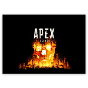 Поздравительная открытка с принтом APEX LEGENDS в Санкт-Петербурге, 100% бумага | плотность бумаги 280 г/м2, матовая, на обратной стороне линовка и место для марки
 | Тематика изображения на принте: apex | apex legends | апекс | апекс легенд | апекс легендс | бой | игра | компьютерная игра | королевская битва | лучшее | огонь | онлайн игра | популярное | хит | череп | шутер