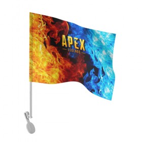 Флаг для автомобиля с принтом APEX LEGENDS в Санкт-Петербурге, 100% полиэстер | Размер: 30*21 см | apex | apex legends | апекс | апекс легенд | апекс легендс | бой | игра | компьютерная игра | королевская битва | лучшее | огонь | онлайн игра | популярное | текстура | хит | шутер