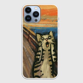 Чехол для iPhone 13 Pro Max с принтом Крик котика в Санкт-Петербурге,  |  | cat | картина | кот | котик | котики | коты | котэ | кошак | крик | мем | приколы