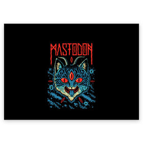 Поздравительная открытка с принтом Mastodon в Санкт-Петербурге, 100% бумага | плотность бумаги 280 г/м2, матовая, на обратной стороне линовка и место для марки
 | leviathan | mastodon | metal | sludge metal | stoner | грув метал | группы | мастодон | метал | музыка | рок