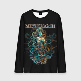 Мужской лонгслив 3D с принтом Meshuggah в Санкт-Петербурге, 100% полиэстер | длинные рукава, круглый вырез горловины, полуприлегающий силуэт | Тематика изображения на принте: djent | jens kidman | meshuggah | metal | грув метал | группы | метал | мешуга | музыка | рок