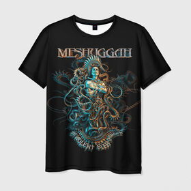 Мужская футболка 3D с принтом Meshuggah в Санкт-Петербурге, 100% полиэфир | прямой крой, круглый вырез горловины, длина до линии бедер | Тематика изображения на принте: djent | jens kidman | meshuggah | metal | грув метал | группы | метал | мешуга | музыка | рок