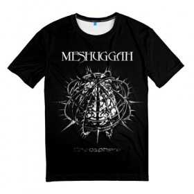 Мужская футболка 3D с принтом Meshuggah в Санкт-Петербурге, 100% полиэфир | прямой крой, круглый вырез горловины, длина до линии бедер | Тематика изображения на принте: djent | jens kidman | meshuggah | metal | грув метал | группы | метал | мешуга | музыка | рок