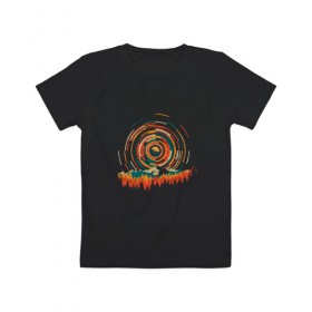 Детская футболка хлопок с принтом The Geometry of Sunrise в Санкт-Петербурге, 100% хлопок | круглый вырез горловины, полуприлегающий силуэт, длина до линии бедер | геометрия | солнце