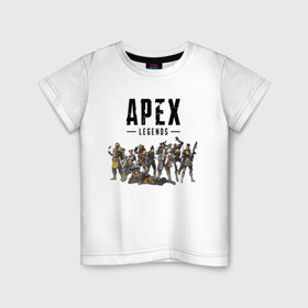 Детская футболка хлопок с принтом Full Roster в Санкт-Петербурге, 100% хлопок | круглый вырез горловины, полуприлегающий силуэт, длина до линии бедер | apex | apex legends | legends | titanfall | titanfall apex legends | апекс | апекс ледженс | титанфол | титанфолл легендс