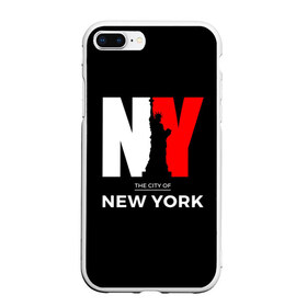 Чехол для iPhone 7Plus/8 Plus матовый с принтом New York City в Санкт-Петербурге, Силикон | Область печати: задняя сторона чехла, без боковых панелей | america | city | large | liberty | new york | sculpture | statue | symbol | usa | америка | большие | буквы | город | графика | жизни | иллюстрация | искусство | мода | нью йорк | рисунок | свободы | силуэт | символ | скульптура | статуя