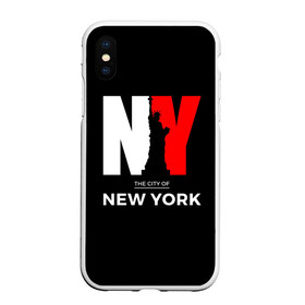 Чехол для iPhone XS Max матовый с принтом New York City в Санкт-Петербурге, Силикон | Область печати: задняя сторона чехла, без боковых панелей | america | city | large | liberty | new york | sculpture | statue | symbol | usa | америка | большие | буквы | город | графика | жизни | иллюстрация | искусство | мода | нью йорк | рисунок | свободы | силуэт | символ | скульптура | статуя