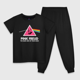 Детская пижама хлопок с принтом Pink Freud в Санкт-Петербурге, 100% хлопок |  брюки и футболка прямого кроя, без карманов, на брюках мягкая резинка на поясе и по низу штанин
 | pink freud | sigmund freud | зигмунд фрейд | фрейд