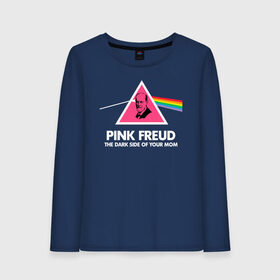 Женский лонгслив хлопок с принтом Pink Freud в Санкт-Петербурге, 100% хлопок |  | pink freud | sigmund freud | зигмунд фрейд | фрейд