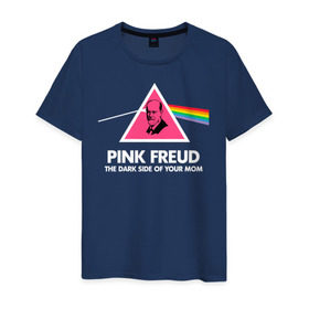 Мужская футболка хлопок с принтом Pink Freud в Санкт-Петербурге, 100% хлопок | прямой крой, круглый вырез горловины, длина до линии бедер, слегка спущенное плечо. | pink freud | sigmund freud | зигмунд фрейд | фрейд