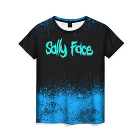 Женская футболка 3D с принтом Sally Face (19) в Санкт-Петербурге, 100% полиэфир ( синтетическое хлопкоподобное полотно) | прямой крой, круглый вырез горловины, длина до линии бедер | face | fisher | larry johnson | mask | sally | sally face | sally fisher | демоны | духи | маска | призраки | салли | салли фейс | салли фишер | фейс
