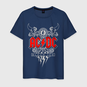 Мужская футболка хлопок с принтом AC/DC в Санкт-Петербурге, 100% хлопок | прямой крой, круглый вырез горловины, длина до линии бедер, слегка спущенное плечо. | Тематика изображения на принте: ac dc | acdc | группы | метал | музыка | рок | хард рок | эйси диси | эйсидиси