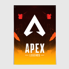 Постер с принтом APEX LEGENDS в Санкт-Петербурге, 100% бумага
 | бумага, плотность 150 мг. Матовая, но за счет высокого коэффициента гладкости имеет небольшой блеск и дает на свету блики, но в отличии от глянцевой бумаги не покрыта лаком | apex | apex legends | battle | battle royal | titanfall | апекс | апекс легендс | батл рояль | битва | война | королевская битва