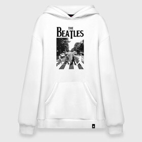 Худи SuperOversize хлопок с принтом The Beatles в Санкт-Петербурге, 70% хлопок, 30% полиэстер, мягкий начес внутри | карман-кенгуру, эластичная резинка на манжетах и по нижней кромке, двухслойный капюшон
 | beatles | the beatles | битлз | битлс | битлы | группы | джон леннон | джордж харрисон | легенды | музыка | пол маккартни | ринго старр | рок