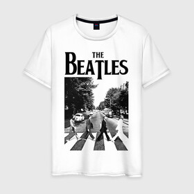 Мужская футболка хлопок с принтом The Beatles в Санкт-Петербурге, 100% хлопок | прямой крой, круглый вырез горловины, длина до линии бедер, слегка спущенное плечо. | Тематика изображения на принте: beatles | the beatles | битлз | битлс | битлы | группы | джон леннон | джордж харрисон | легенды | музыка | пол маккартни | ринго старр | рок