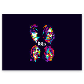 Поздравительная открытка с принтом The Beatles в Санкт-Петербурге, 100% бумага | плотность бумаги 280 г/м2, матовая, на обратной стороне линовка и место для марки
 | beatles | the beatles | битлз | битлс | битлы | группы | джон леннон | джордж харрисон | легенды | музыка | пол маккартни | ринго старр | рок