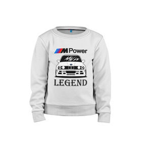 Детский свитшот хлопок с принтом BMW Power LEGEND в Санкт-Петербурге, 100% хлопок | круглый вырез горловины, эластичные манжеты, пояс и воротник | bmw | legend | motorsport | power | авто | автомобиль | бмв | бумер | бэха | крутая | легенда | машина | немецкое | тачка