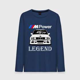 Мужской лонгслив хлопок с принтом BMW Power LEGEND в Санкт-Петербурге, 100% хлопок |  | bmw | legend | motorsport | power | авто | автомобиль | бмв | бумер | бэха | крутая | легенда | машина | немецкое | тачка
