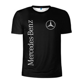 Мужская футболка 3D спортивная с принтом MERCEDES-BENZ (2 стороны) в Санкт-Петербурге, 100% полиэстер с улучшенными характеристиками | приталенный силуэт, круглая горловина, широкие плечи, сужается к линии бедра | Тематика изображения на принте: amg | benz | carbon | logo | mercedes | амг | бенз | бенс | бенц | гелик | карбон | лого | мерин | мерс | мерседес | на спине