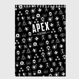 Скетчбук с принтом APEX LEGENDS в Санкт-Петербурге, 100% бумага
 | 48 листов, плотность листов — 100 г/м2, плотность картонной обложки — 250 г/м2. Листы скреплены сверху удобной пружинной спиралью | apex legends | apex legends battle. | apex legends engine | apex legends origin | apex legends игра | titanfall apex legends
