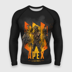 Мужской рашгард 3D с принтом Apex legends в Санкт-Петербурге,  |  | apex | apex legends | battle royale | br | games | new | titanfall | ttf | апекс легенд | бангалор | батл рояль | бладхаунд | игры | каустик | лайфлайн | мираж | рэйф | тайтанфол | титанфол