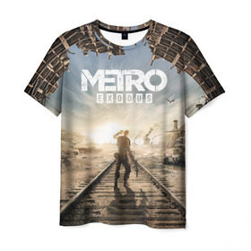Мужская футболка 3D с принтом Метро Исход в Санкт-Петербурге, 100% полиэфир | прямой крой, круглый вырез горловины, длина до линии бедер | exodus | metro | stalker | артем | исход | метро | сталкер | эксодус