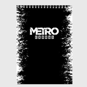Скетчбук с принтом METRO EXODUS в Санкт-Петербурге, 100% бумага
 | 48 листов, плотность листов — 100 г/м2, плотность картонной обложки — 250 г/м2. Листы скреплены сверху удобной пружинной спиралью | exodus | horror | metro 2033 | metro exodus | survival | игры | исход | метро | метро 2035
