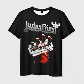 Мужская футболка 3D с принтом Judas Priest в Санкт-Петербурге, 100% полиэфир | прямой крой, круглый вырез горловины, длина до линии бедер | judas priest | metal | rock | группы | метал | музыка | рок | хард рок | хэви метал