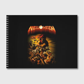 Альбом для рисования с принтом Helloween в Санкт-Петербурге, 100% бумага
 | матовая бумага, плотность 200 мг. | heavy metal | helloween | metal | группа | метал | музыка | пауэр метал | рок | хэви метал