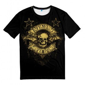 Мужская футболка 3D с принтом Avenged Sevenfold в Санкт-Петербурге, 100% полиэфир | прямой крой, круглый вырез горловины, длина до линии бедер | a7x | avenged sevenfold | heavy metal | metal | группы | метал | музыка | прогрессивный метал | рок | хард рок | хэви метал
