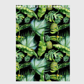 Скетчбук с принтом Ананасы в Санкт-Петербурге, 100% бумага
 | 48 листов, плотность листов — 100 г/м2, плотность картонной обложки — 250 г/м2. Листы скреплены сверху удобной пружинной спиралью | Тематика изображения на принте: branches | fashion | flora | fruit | leaves | nature | palm trees | pineapples | style | tropical | youth | акварель | ананасы | ветки | графика | иллюстрация | картинка | листья | мода | молодежная | пальмы | природа | рисунок | стиль