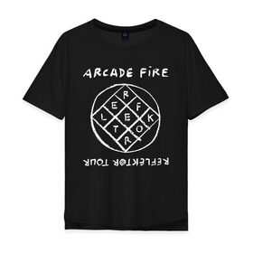 Мужская футболка хлопок Oversize с принтом Arcade Fire в Санкт-Петербурге, 100% хлопок | свободный крой, круглый ворот, “спинка” длиннее передней части | Тематика изображения на принте: 