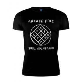 Мужская футболка премиум с принтом Arcade Fire в Санкт-Петербурге, 92% хлопок, 8% лайкра | приталенный силуэт, круглый вырез ворота, длина до линии бедра, короткий рукав | Тематика изображения на принте: 