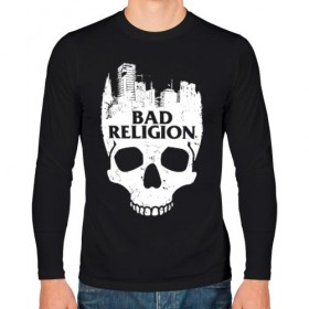 Мужской лонгслив хлопок с принтом Bad Religion в Санкт-Петербурге, 100% хлопок |  | bad religion | hardcore | punk | группы | музыка | панк | панк рок | рок